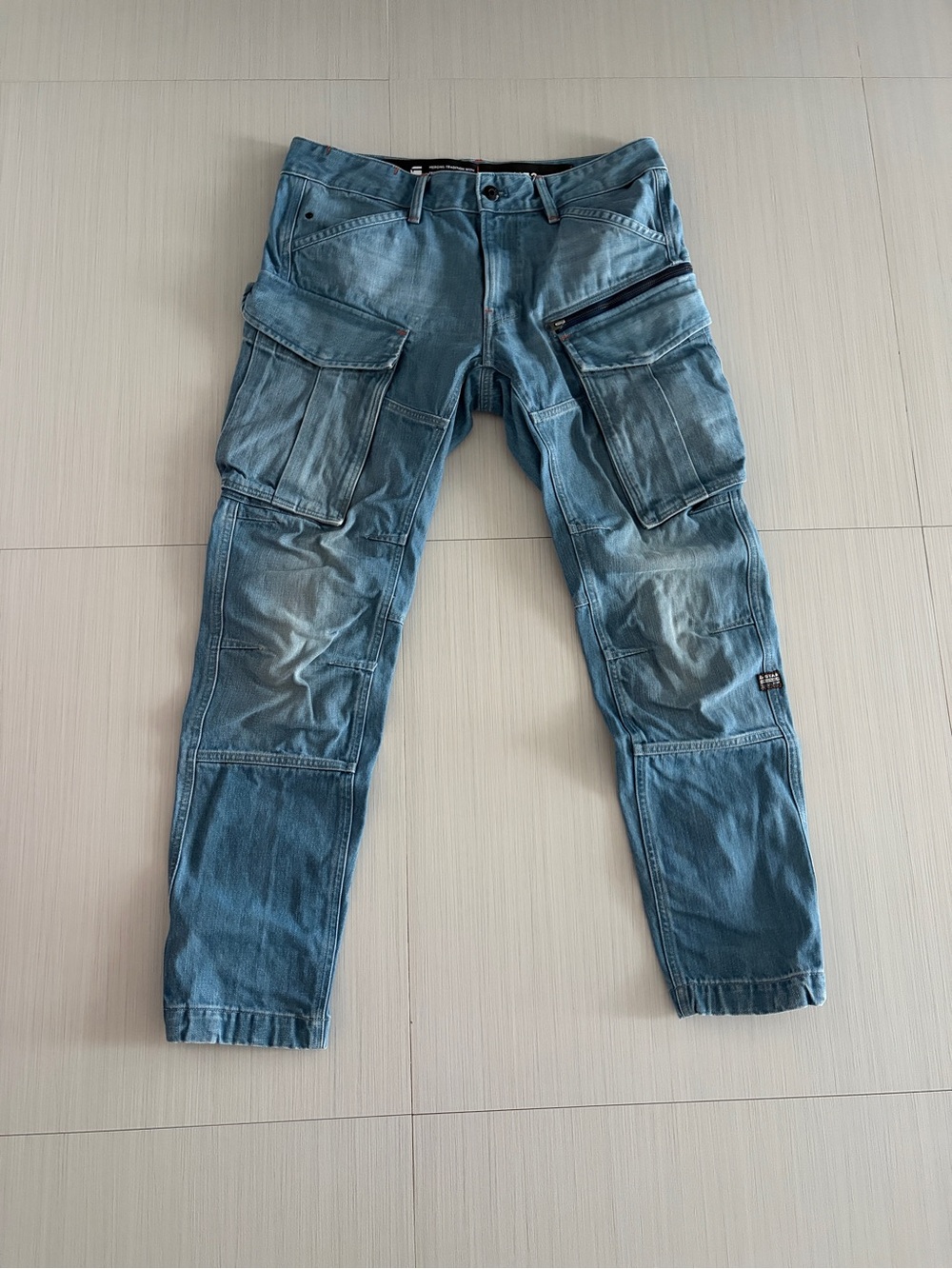 Men's Blue denim Cargo Pants